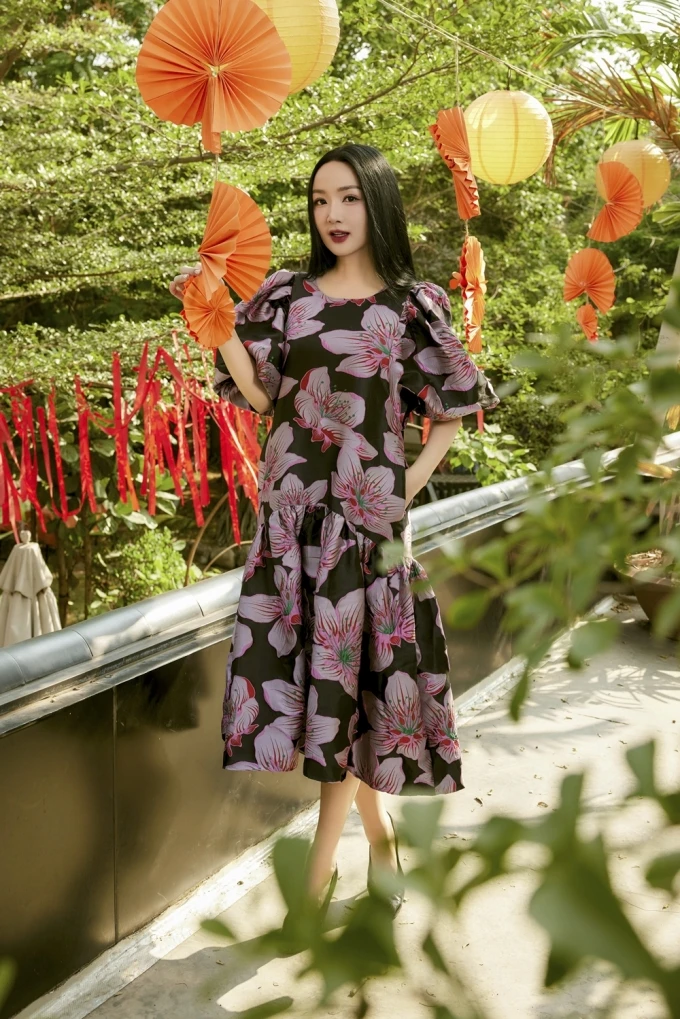 Đầm tôn sắc vóc của Giáng My