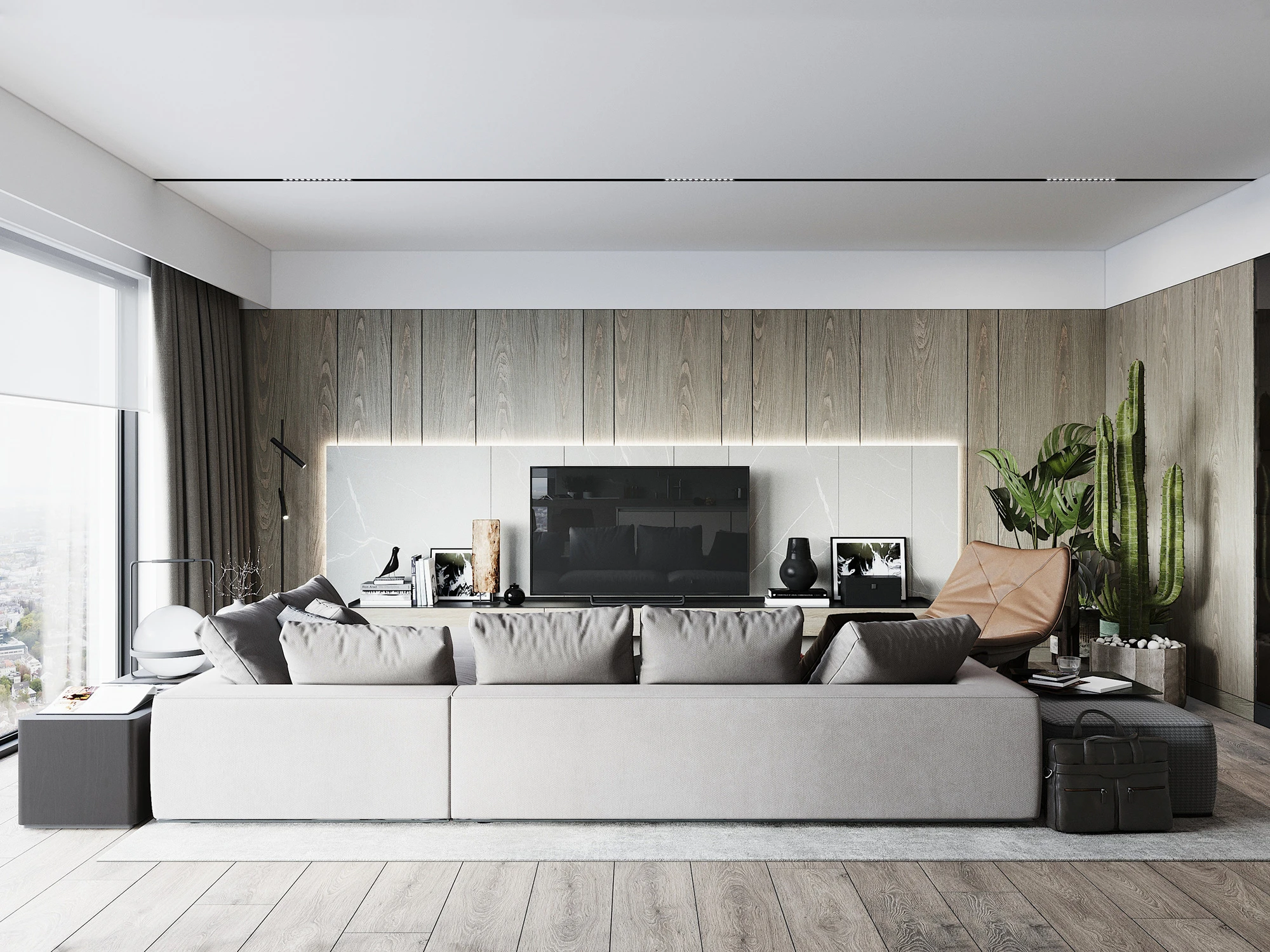 "Thiết kế căn hộ 76m² 2 phòng ngủ tiết kiệm chi phí chỉ 189 triệu đồng từ kiến trúc sư" phong cách hiện đại